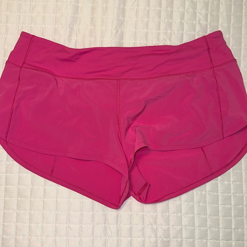 Lululemon Speed Up Low Rise Short- Size 10-2.5 inseam- Sonic Pink